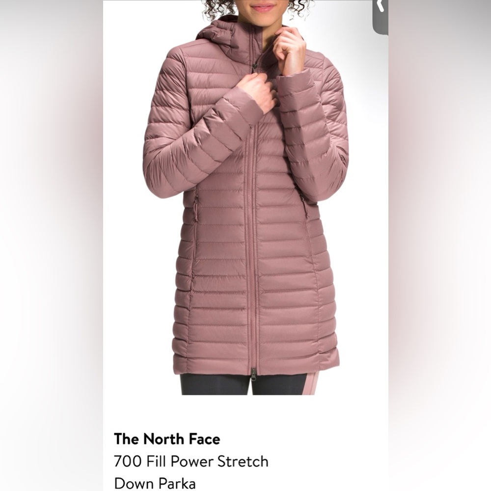 The North Face Women’s 700 Fill Down Stretch Parka. Twilight Mauve size S